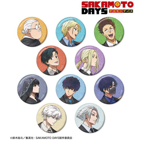 『SAKAMOTO DAYS』描き下ろし スーツの歩みver. トレーディンググリッター缶バッジ(単位/BOX)