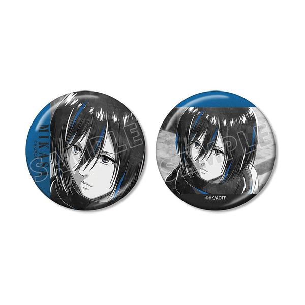 『進撃の巨人』ミカサ Ani-Art BLACK LABEL 第3弾 メタリック缶バッジ2個セット
