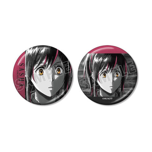"Attack on Titan" Sasha Ani-Art BLACK LABEL Vol. 3: Set of 2 Metallic Pin Badges