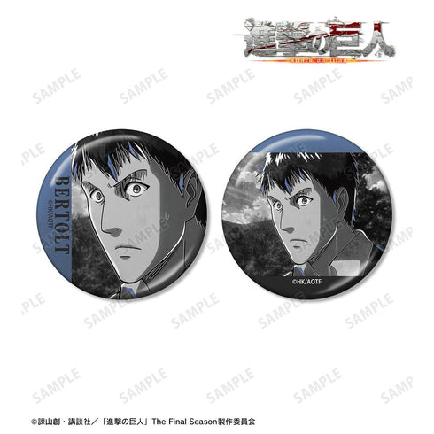 "Attack on Titan" Bertolt Ani-Art BLACK LABEL Vol. 3: Set of 2 Metallic Pin Badges
