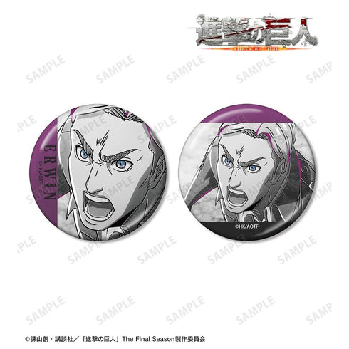 "Attack on Titan" Erwin Ani-Art BLACK LABEL Vol. 3: Set of 2 Metallic Pin Badges