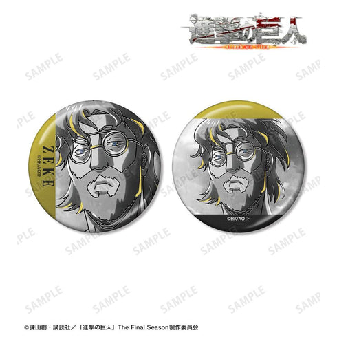 "Attack on Titan" Zeke Ani-Art BLACK LABEL Vol. 3: Set of 2 Metallic Pin Badges