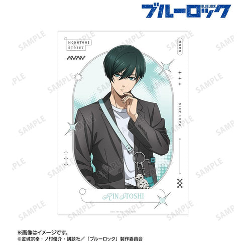 『ブルーロック』描き下ろし 糸師 凛 モノトーンストリートファッションver. A3マット加工ポスター