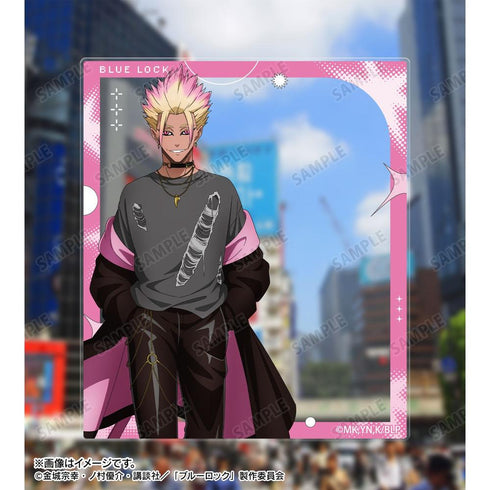 『ブルーロック』描き下ろし 士道 龍聖 モノトーンストリートファッションver. アクリルカード2枚セット