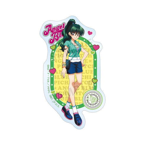 『ぴちぴちピッチ』ANGEL BLUEコラボ 描き下ろし 洞院 リナ クリアダイカットステッカー ver.A