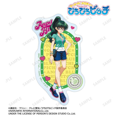 『ぴちぴちピッチ』ANGEL BLUEコラボ 描き下ろし 洞院 リナ クリアダイカットステッカー ver.A