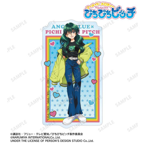"Pichi Pichi Pitch" x ANGEL BLUE Collaboration: Original Illustration - Rina Tōin Clear Die-Cut Sticker Ver. B