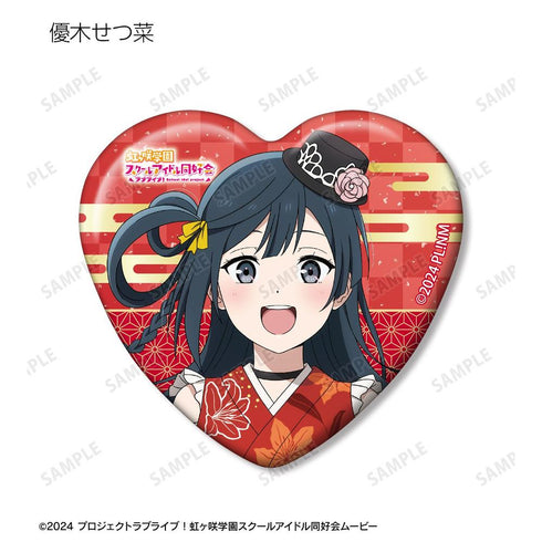 『ラブライブ!虹ヶ咲学園スクールアイドル同好会』描き下ろし 着物ドレスver. トレーディングハート型缶バッジ(単位/BOX)