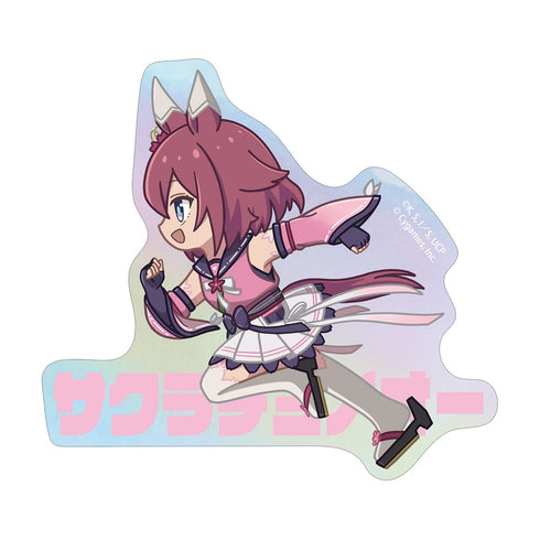 《赛马娘 灰姑娘格雷》樱花千代之王 迷你版 极光镂空贴纸