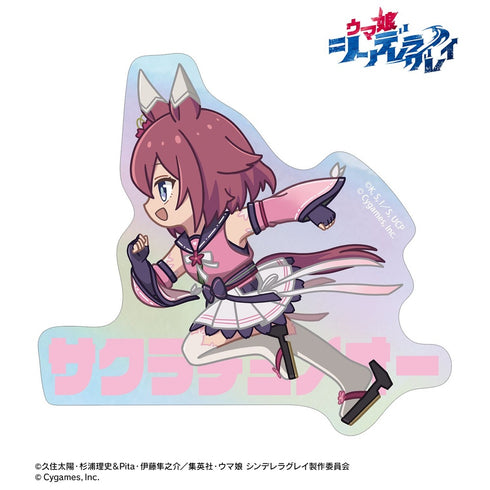 《赛马娘 灰姑娘格雷》樱花千代之王 迷你版 极光镂空贴纸