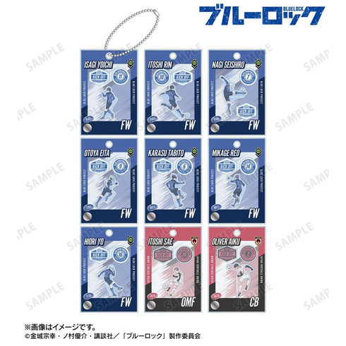 "Blue Lock" Original Illustration: Fighting Back × Rain Ver. Acrylic Frame Charm with Trading Parts (Sold by the box)