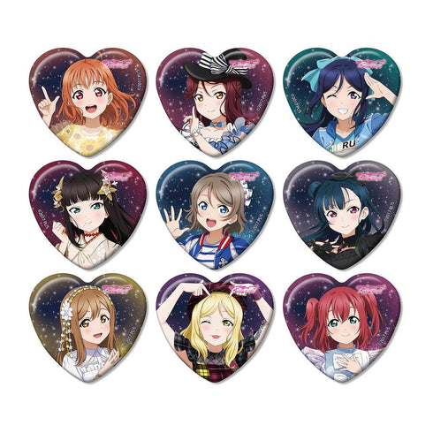 『ラブライブ!サンシャイン!!』描き下ろし 3rdソロコンサートver. トレーディングハート型缶バッジ(単位/BOX)