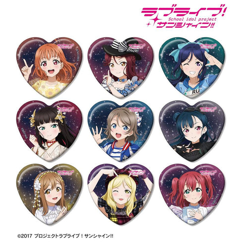 『ラブライブ!サンシャイン!!』描き下ろし 3rdソロコンサートver. トレーディングハート型缶バッジ(単位/BOX)