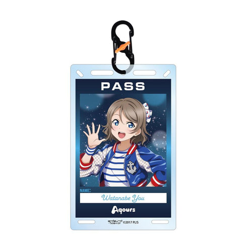 『ラブライブ!サンシャイン!!』描き下ろし 渡辺 曜 3rdソロコンサートver. カラビナ付きカード型アクリルキーホルダー