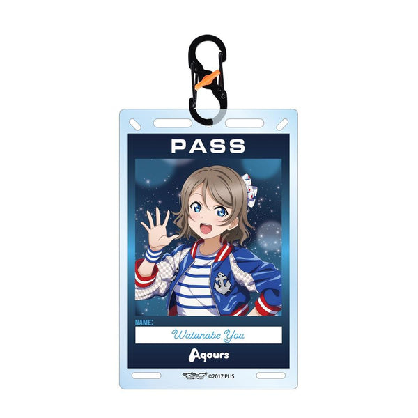 『ラブライブ!サンシャイン!!』描き下ろし 渡辺 曜 3rdソロコンサートver. カラビナ付きカード型アクリルキーホルダー