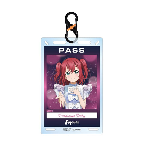 『ラブライブ!サンシャイン!!』描き下ろし 黒澤ルビィ 3rdソロコンサートver. カラビナ付きカード型アクリルキーホルダー
