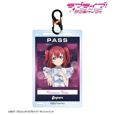 『ラブライブ!サンシャイン!!』描き下ろし 黒澤ルビィ 3rdソロコンサートver. カラビナ付きカード型アクリルキーホルダー