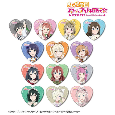 『ラブライブ!虹ヶ咲学園スクールアイドル同好会』描き下ろし 音符ロリータver. トレーディングハート型缶バッジ(単位/BOX)
