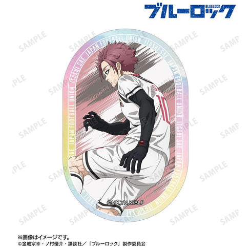 『ブルーロック』描き下ろし 糸師 冴 戦う背中×雨ver. オーロラステッカー
