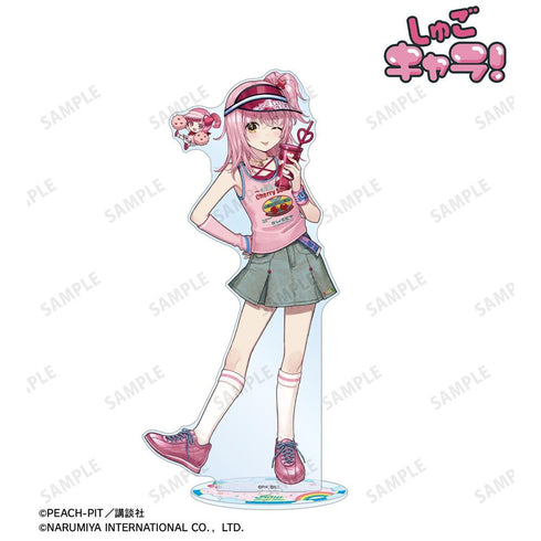『しゅごキャラ!』ナルミヤキャラクターズコラボ チェリ子さんイラスト 日奈森 あむ ANGEL BLUE 特大アクリルスタンド