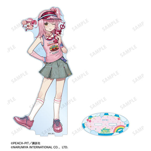 『しゅごキャラ!』ナルミヤキャラクターズコラボ チェリ子さんイラスト 日奈森 あむ ANGEL BLUE 特大アクリルスタンド