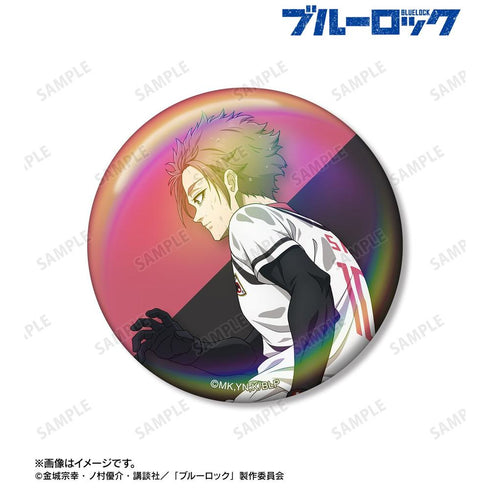 『ブルーロック』描き下ろし 糸師 冴 戦う背中×雨ver. 75mmオーロラ缶バッジ