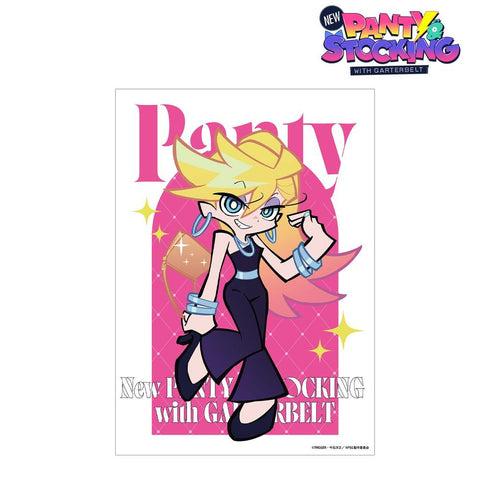 『New PANTY & STOCKING with GARTERBELT』描き下ろし パンティ ブラックドレスver. A3マット加工ポスター