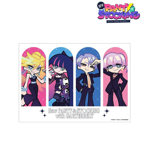 『New PANTY & STOCKING with GARTERBELT』描き下ろし 集合 ブラックドレスver. A3マット加工ポスター