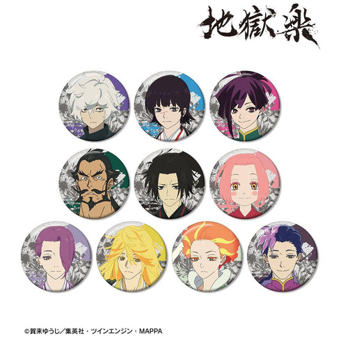 "Jigokuraku" Trading Glitter Pin Badge Ver. A (Sold by the box)