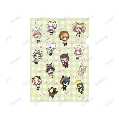 "Danganronpa Series" Group of Chibi Characters in Animal Hoodies Clear File