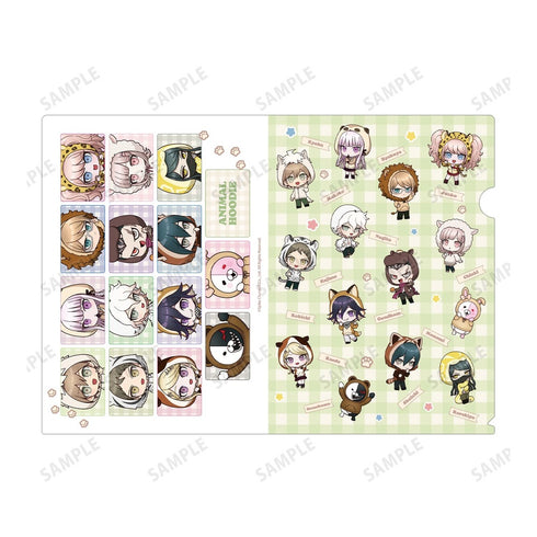 "Danganronpa Series" Group of Chibi Characters in Animal Hoodies Clear File