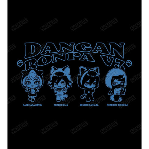 "Danganronpa Series" Group C Chibi Characters Animal Hoodie Ver. BIG Silhouette T-Shirt (Unisex)
