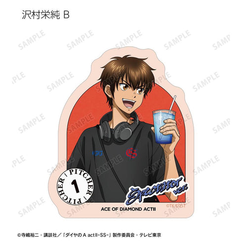 『ダイヤのA actII -Second Season-』描き下ろし 私服ver. トレーディングダイカットステッカー(単位/BOX)