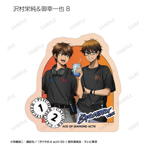 『ダイヤのA actII -Second Season-』描き下ろし 私服ver. トレーディングダイカットステッカー(単位/BOX)