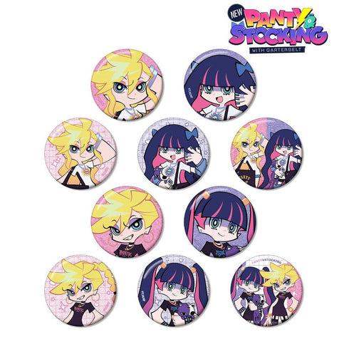 《New PANTY & STOCKING with GARTERBELT》全新繪製 模特兒版 閃粉收藏徽章(單位/盒)
