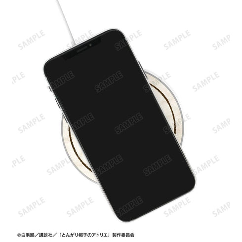 『とんがり帽子のアトリエ』モチーフ柄 サークル型Qi対応ワイヤレス充電器