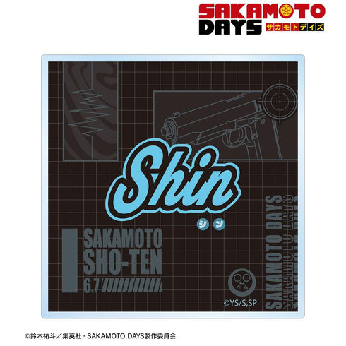 "SAKAMOTO DAYS" Shin Asakura ar-Unity Motif Name Design Acrylic Coaster