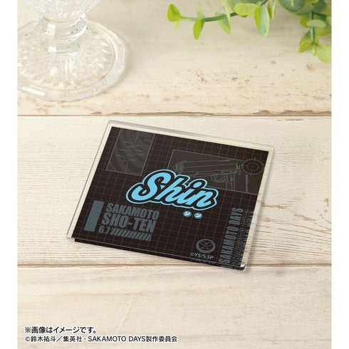 "SAKAMOTO DAYS" Shin Asakura ar-Unity Motif Name Design Acrylic Coaster