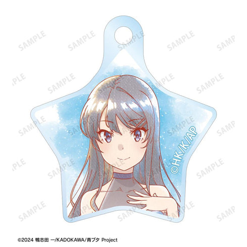 "Seishun Buta Yarou Series" Original Illustration: Mai Sakurajima "Starry Sky Dress" Ver. Ani-Art aqua label Double-Wire Acrylic Keychain