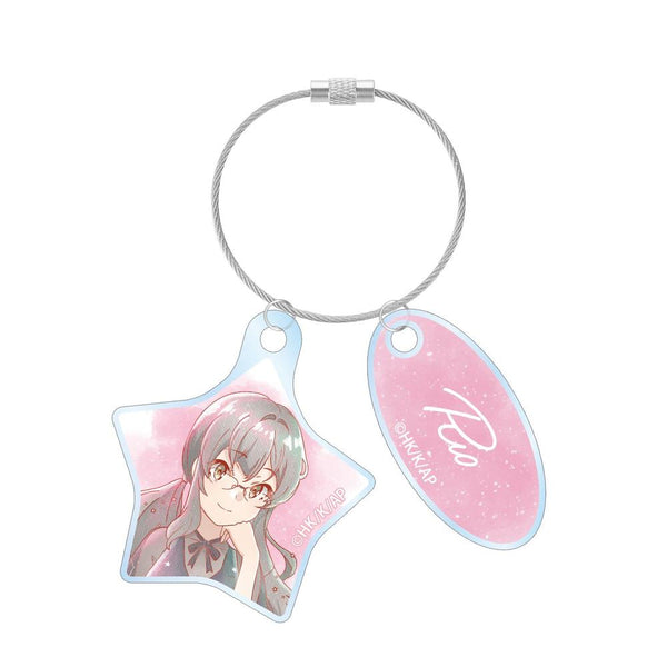 "Seishun Buta Yarou Series" Original Illustration: Rio Futaba - Starry Sky Dress Ver. Ani-Art aqua label Double-Wire Acrylic Keychain