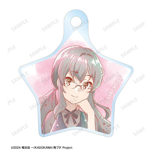 "Seishun Buta Yarou Series" Original Illustration: Rio Futaba - Starry Sky Dress Ver. Ani-Art aqua label Double-Wire Acrylic Keychain