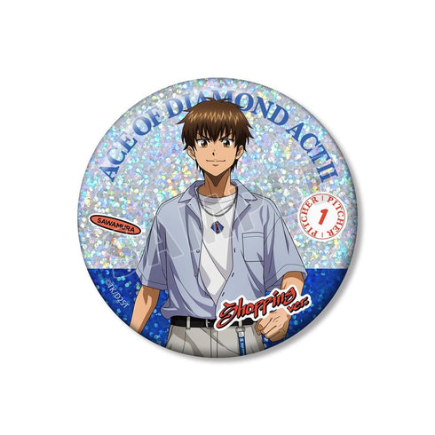 『ダイヤのA actII -Second Season-』描き下ろし 沢村栄純 私服・ショッピングver. 75mmホログラム缶バッジ