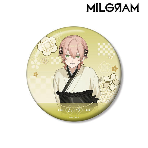 『MILGRAM -ミルグラム-』描き下ろし ムウ レトロ和装ver. 100mm缶バッジ