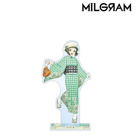 "MILGRAM" Original Illustration: Amane in Retro Japanese Attire BIG Acrylic Stand