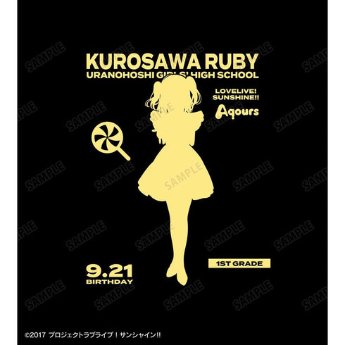 『ラブライブ!サンシャイン!!』描き下ろし 黒澤ルビィ 3rdソロコンサートver. 箔プリントジップパーカーレディース