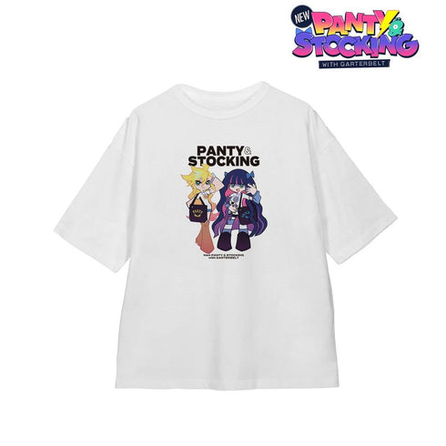 《New PANTY & STOCKING with GARTERBELT》全新繪製 潘蒂與絲襪 模特兒版 BIG剪裁T恤 ver.A 男女通用款