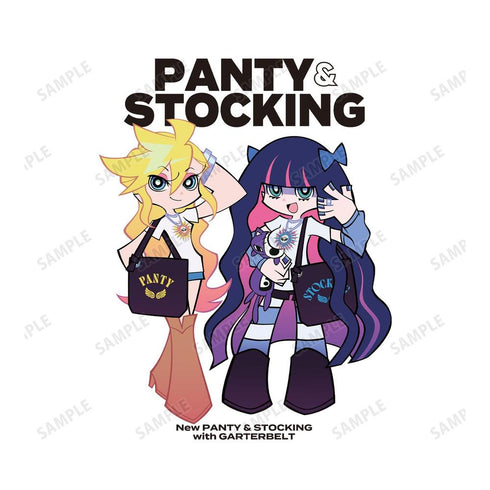 《New PANTY & STOCKING with GARTERBELT》全新繪製 潘蒂與絲襪 模特兒版 BIG剪裁T恤 ver.A 男女通用款