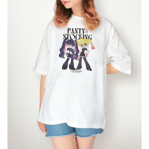 『New PANTY & STOCKING with GARTERBELT』描き下ろし パンティ&ストッキング モデルver. BIGシルエットTシャツ ver.Bユニセックス