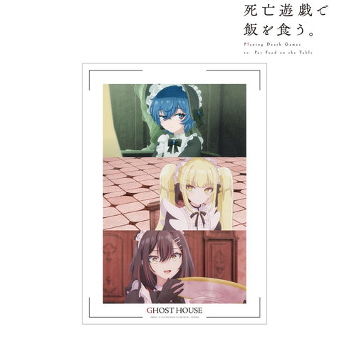 "Making a Living from Death Games" by Aoi, Kaneko, and Kurotou—A3 Matt-Finish Scene Poster