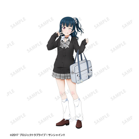 "Love Live! Sunshine!!" Original Illustration: Yoshiko Tsushima in "Gal" School Uniform—Large Acrylic Keychain with Her Name